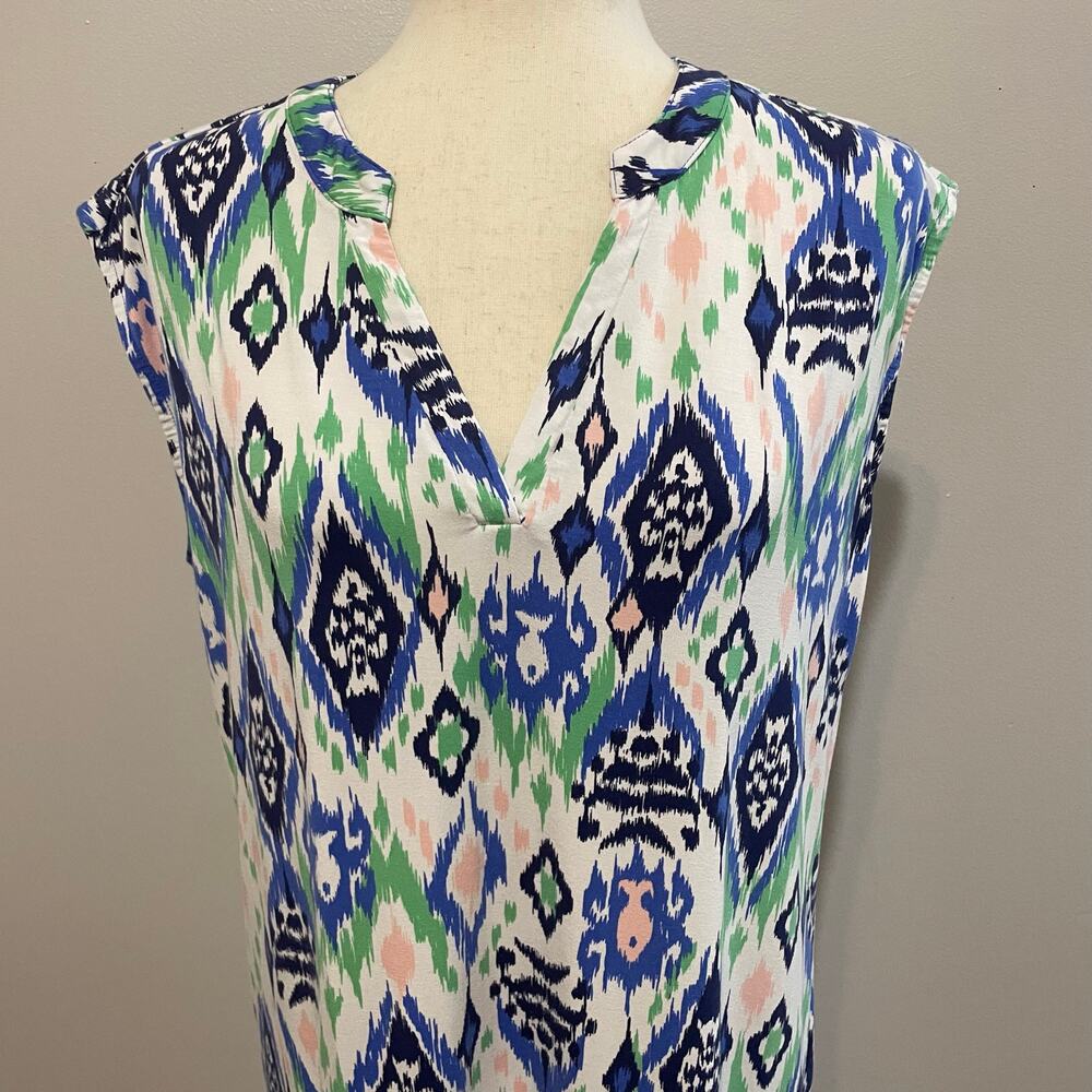 Tori Richard Honolulu V-Neck Shift Dress Tropical Fish Print Size L Multicolor - Picture 6 of 10